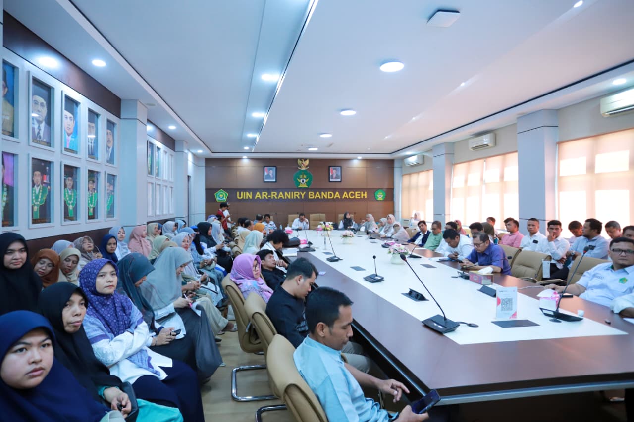 150 peserta yang berasal dari berbagai unsur di lingkungan UIN Ar-Raniry mengikuti sosialisasi pengendalian gratifikasi sebagai upaya mencegah praktik koruptif, Selasa (28/7/2026)